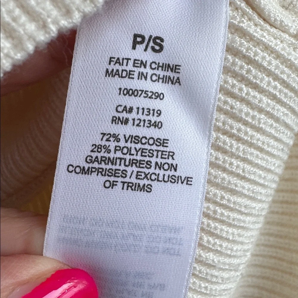 Dynamite Cream Ribbed Knit Top - Picture 3 of 4